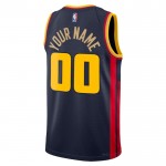 Golden State Warriors Trikot Benutzerdefinierte Nike 2024-25 City Edition Navy Swingman - Herren